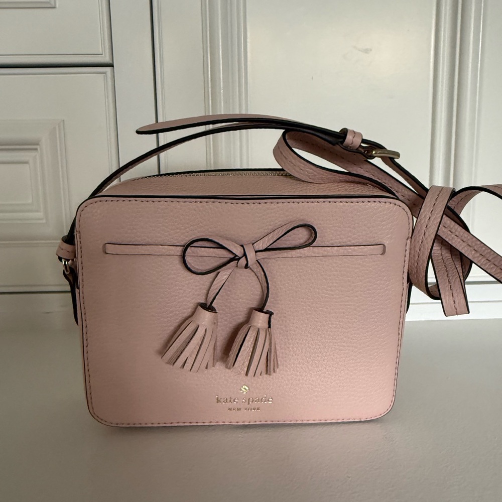 Kate Spade Blush Crossbody Bag with Tassels